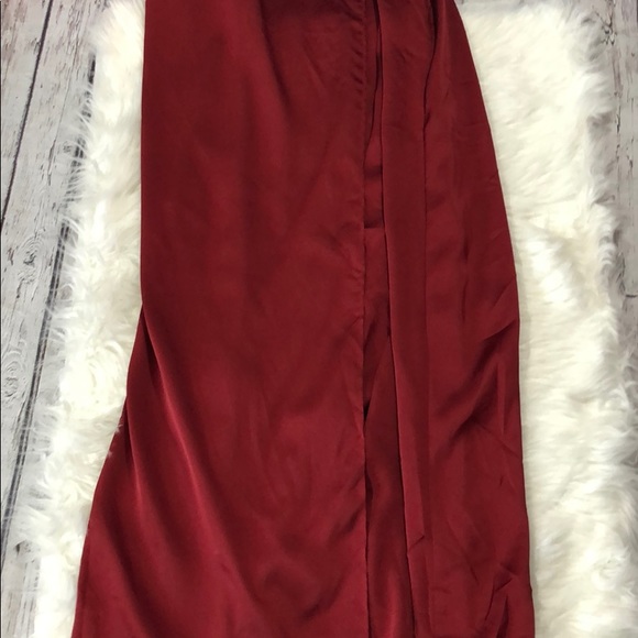 NWT SMYM Ruby Luxe Satin Noelle Wrap Dress - Picture 14 of 14